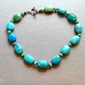 Turquoise Large Bead Chunky Southwest Necklace